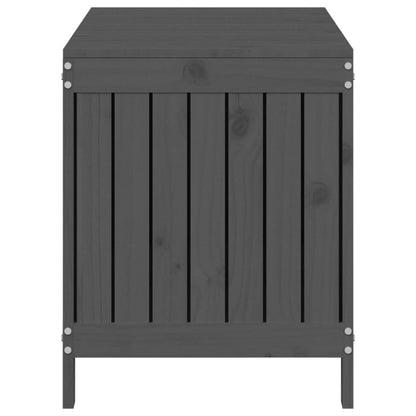 Gartentruhe Grau 115x49x60 cm Massivholz Kiefer - Pazzar.ch
