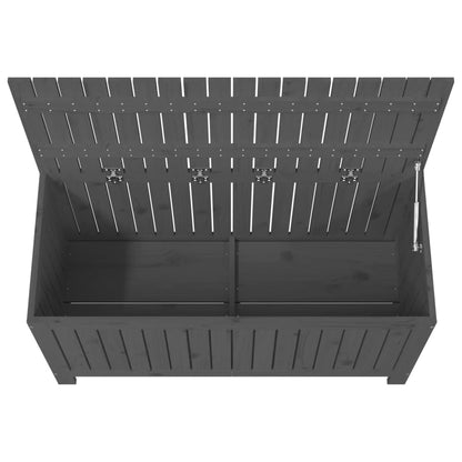 Gartentruhe Grau 115x49x60 cm Massivholz Kiefer - Pazzar.ch