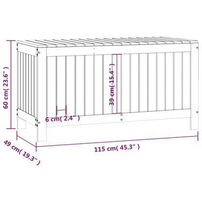 Gartentruhe Grau 115x49x60 cm Massivholz Kiefer - Pazzar.ch