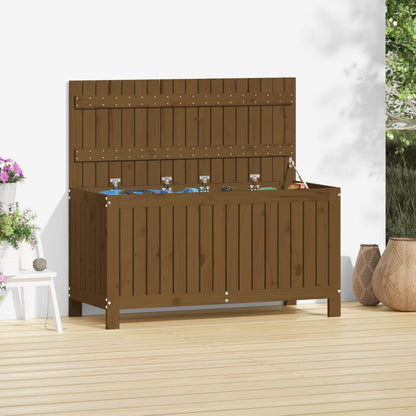 Gartentruhe Honigbraun 115x49x60 cm Massivholz Kiefer - Pazzar.ch