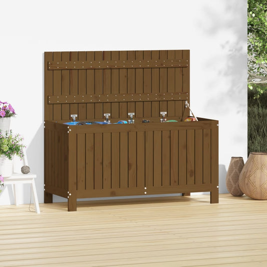 Gartentruhe Honigbraun 115x49x60 cm Massivholz Kiefer - Pazzar.ch