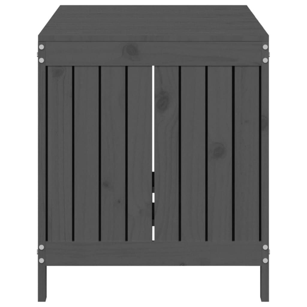 Gartentruhe Grau 121x55x64 cm Massivholz Kiefer - Pazzar.ch