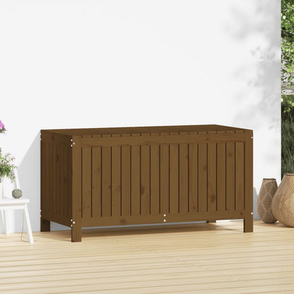 Gartentruhe Honigbraun 121x55x64 cm Massivholz Kiefer - Pazzar.ch