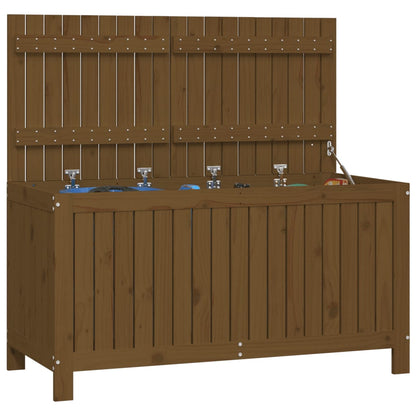 Gartentruhe Honigbraun 121x55x64 cm Massivholz Kiefer - Pazzar.ch