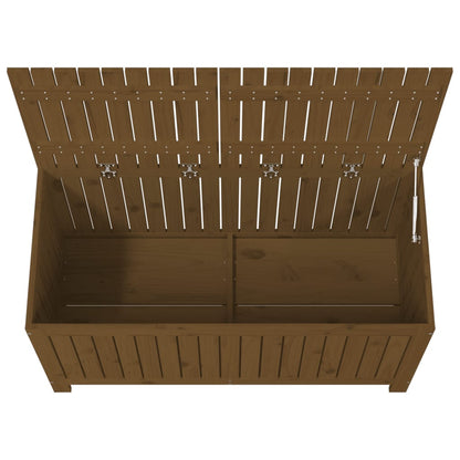 Gartentruhe Honigbraun 121x55x64 cm Massivholz Kiefer - Pazzar.ch