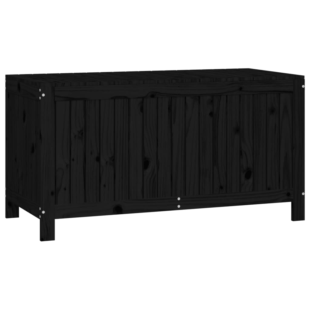 Gartentruhe Schwarz 121x55x64 cm Massivholz Kiefer - Pazzar.ch