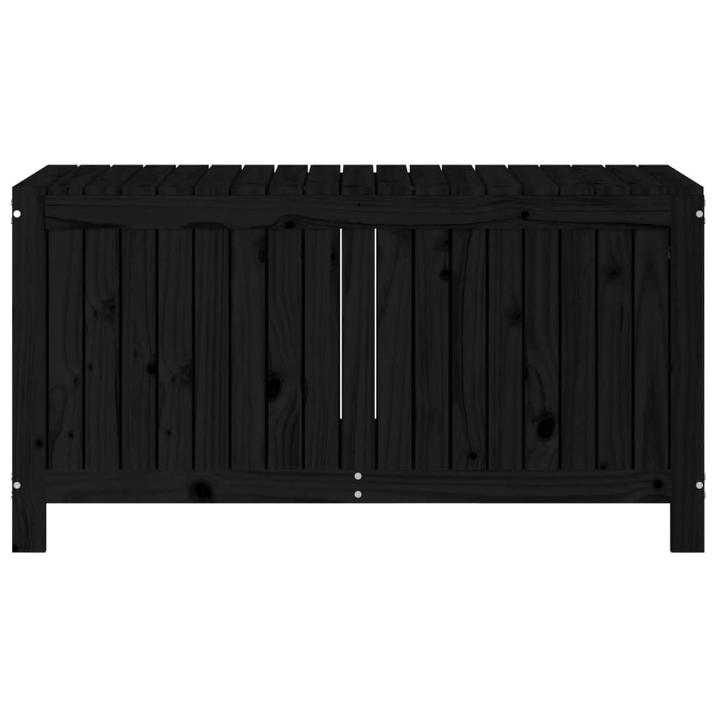 Gartentruhe Schwarz 121x55x64 cm Massivholz Kiefer - Pazzar.ch
