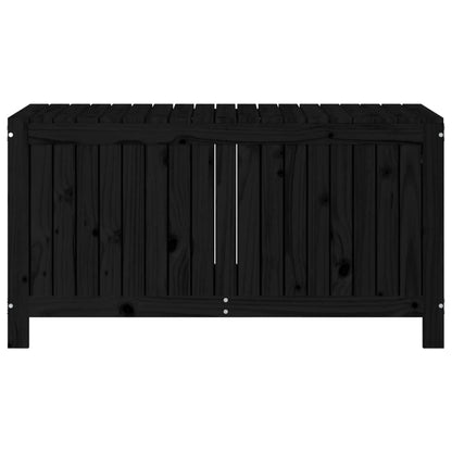 Gartentruhe Schwarz 121x55x64 cm Massivholz Kiefer - Pazzar.ch