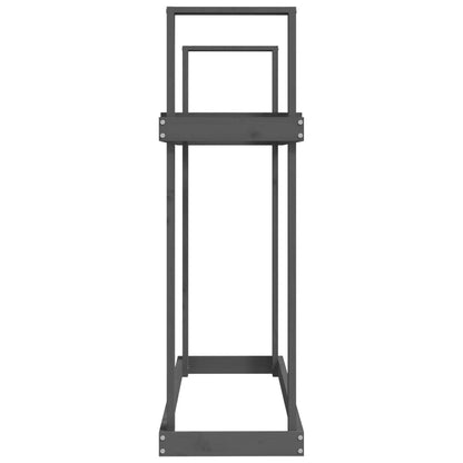 Kaminholzregal Grau 110x35x108,5 cm Massivholz Kiefer - Pazzar.ch