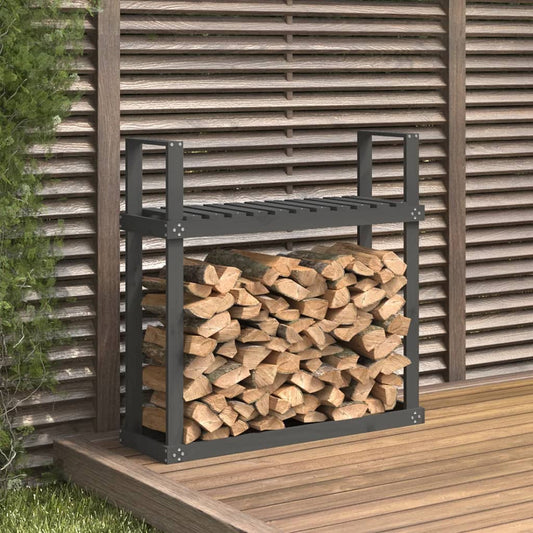 Kaminholzregal Grau 110x35x108,5 cm Massivholz Kiefer - Pazzar.ch