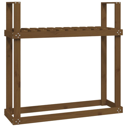 Kaminholzregal Honigbraun 110x35x108,5 cm Massivholz Kiefer - Pazzar.ch