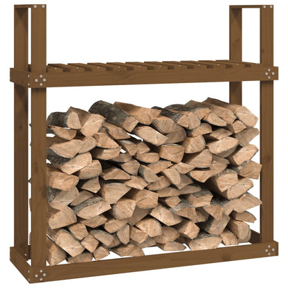 Kaminholzregal Honigbraun 110x35x108,5 cm Massivholz Kiefer - Pazzar.ch