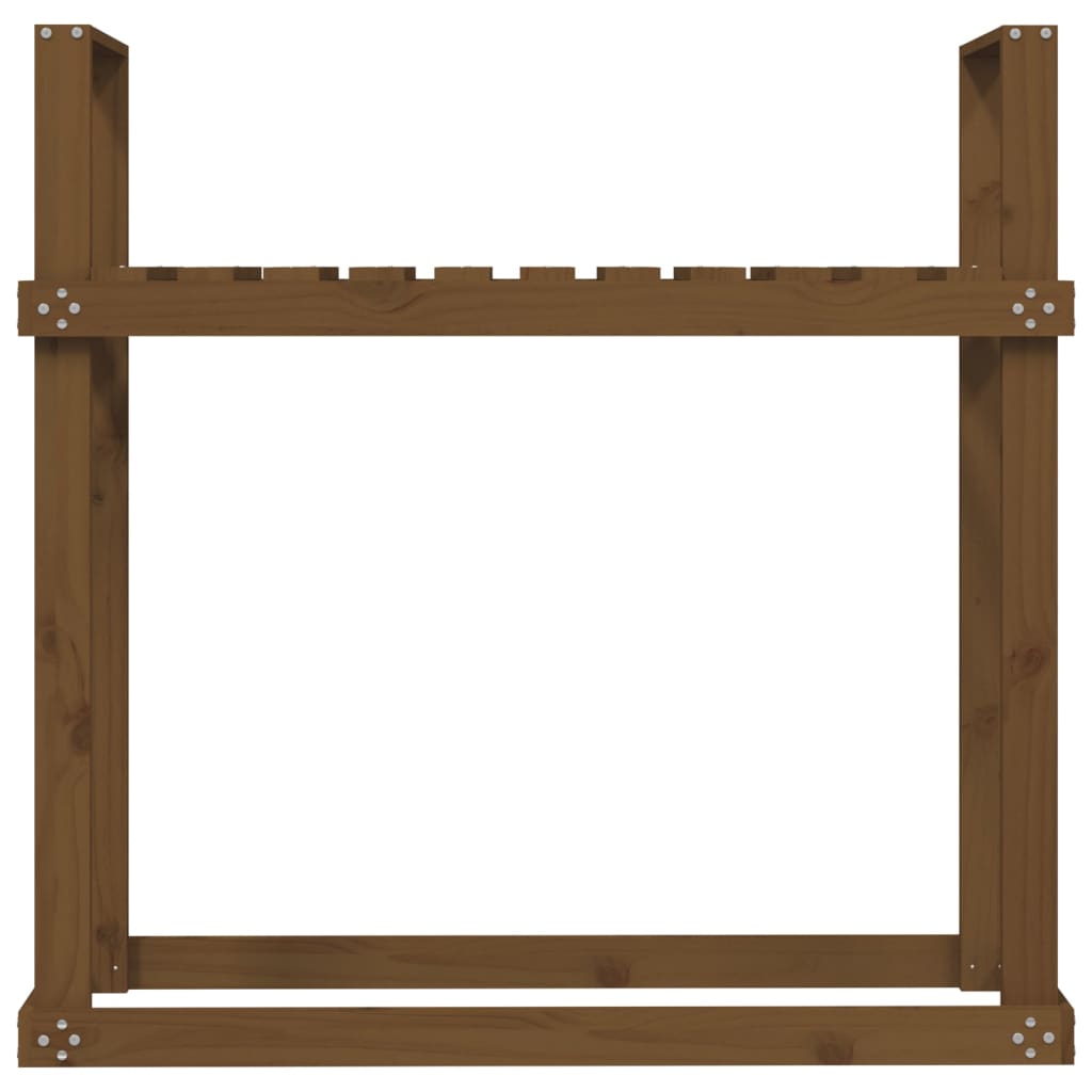 Kaminholzregal Honigbraun 110x35x108,5 cm Massivholz Kiefer - Pazzar.ch