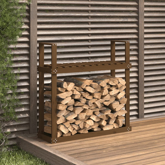 Kaminholzregal Honigbraun 110x35x108,5 cm Massivholz Kiefer - Pazzar.ch