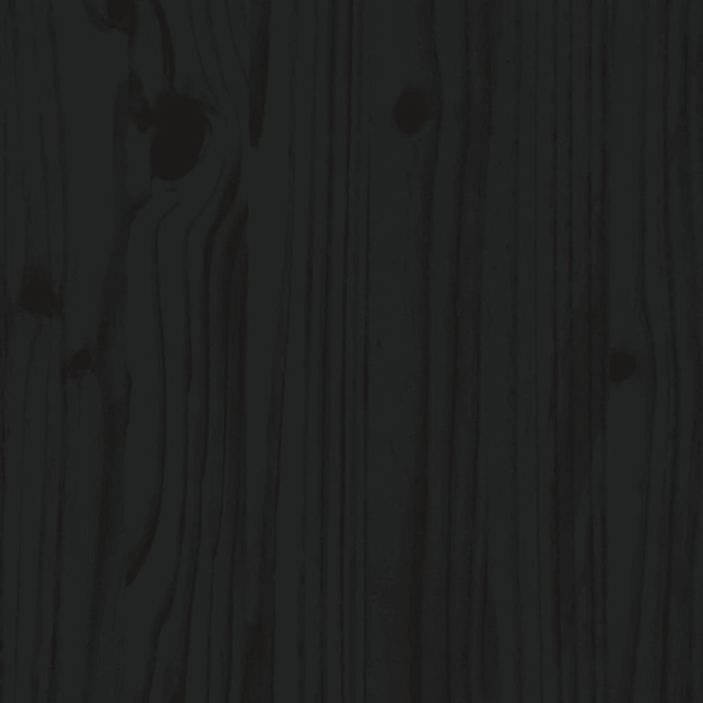 Kaminholzregal Schwarz 110x35x108,5 cm Massivholz Kiefer - Pazzar.ch