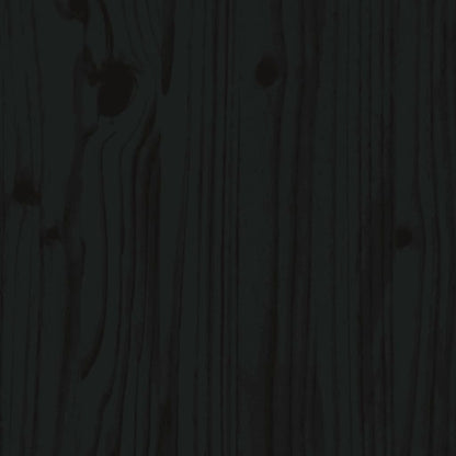 Kaminholzregal Schwarz 110x35x108,5 cm Massivholz Kiefer - Pazzar.ch