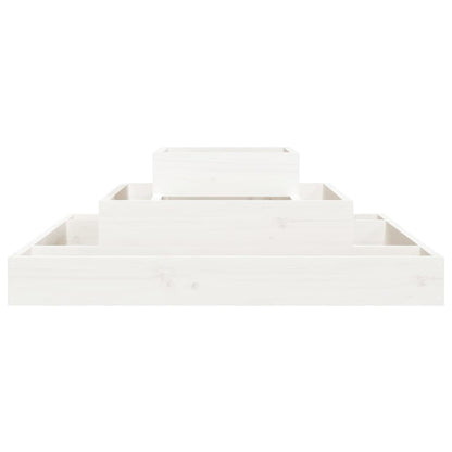 Pflanzkübel Weiß 80x80x27 cm Massivholz Kiefer - Pazzar.ch
