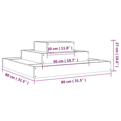 Pflanzkübel 80x80x27 cm Massivholz Douglasie - Pazzar.ch