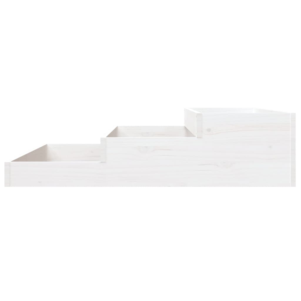 Pflanzkübel Weiß 107x107x27 cm Massivholz Kiefer - Pazzar.ch