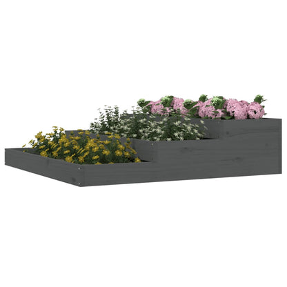 Pflanzkübel Grau 107x107x27 cm Massivholz Kiefer - Pazzar.ch