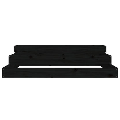 Pflanzkübel Schwarz 107x107x27 cm Massivholz Kiefer - Pazzar.ch