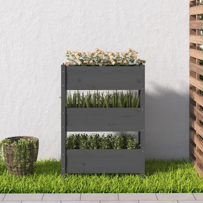 Pflanzkübel Grau 77x25x104,5 cm Massivholz Kiefer - Pazzar.ch