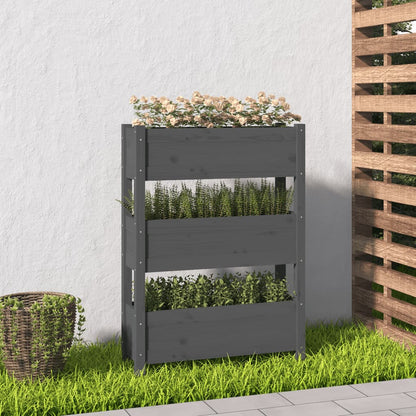 Pflanzkübel Grau 77x25x104,5 cm Massivholz Kiefer - Pazzar.ch