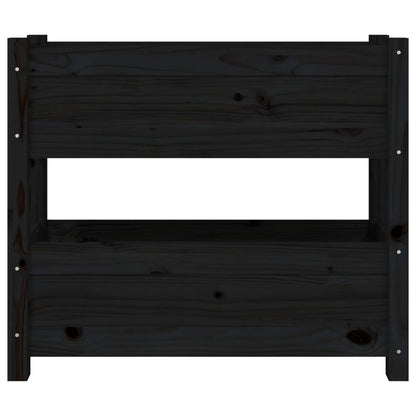 Pflanzkübel Schwarz 77x25x66 cm Massivholz Kiefer - Pazzar.ch