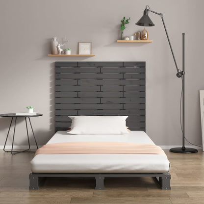 Wand-Kopfteil Grau 106x3x91,5 cm Massivholz Kiefer - Pazzar.ch