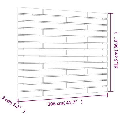 Wand-Kopfteil Grau 106x3x91,5 cm Massivholz Kiefer - Pazzar.ch