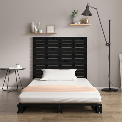 Wand-Kopfteil Schwarz 106x3x91,5 cm Massivholz Kiefer - Pazzar.ch