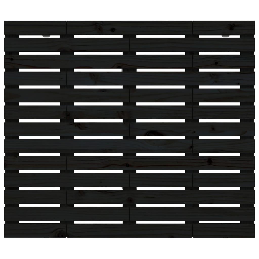 Wand-Kopfteil Schwarz 106x3x91,5 cm Massivholz Kiefer - Pazzar.ch