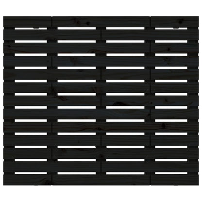 Wand-Kopfteil Schwarz 106x3x91,5 cm Massivholz Kiefer - Pazzar.ch