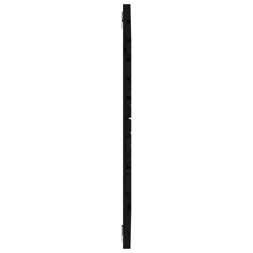 Wand-Kopfteil Schwarz 106x3x91,5 cm Massivholz Kiefer