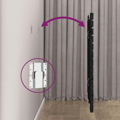 Wand-Kopfteil Schwarz 106x3x91,5 cm Massivholz Kiefer - Pazzar.ch