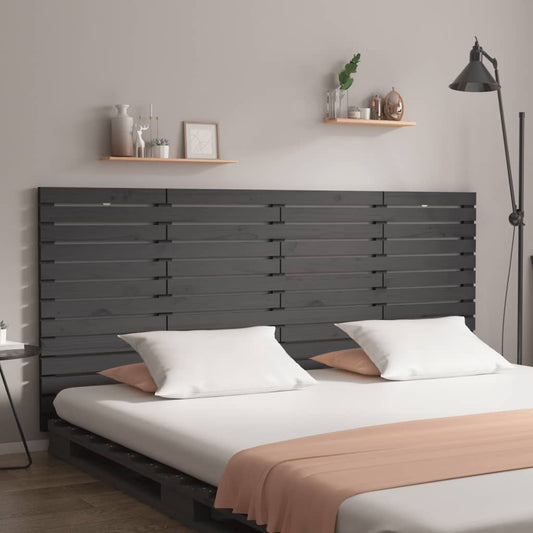 Wand-Kopfteil Grau 206x3x91,5 cm Massivholz Kiefer - Pazzar.ch