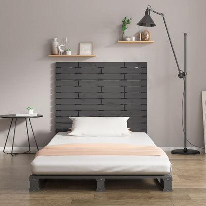 Wand-Kopfteil Grau 96x3x91,5 cm Massivholz Kiefer - Pazzar.ch