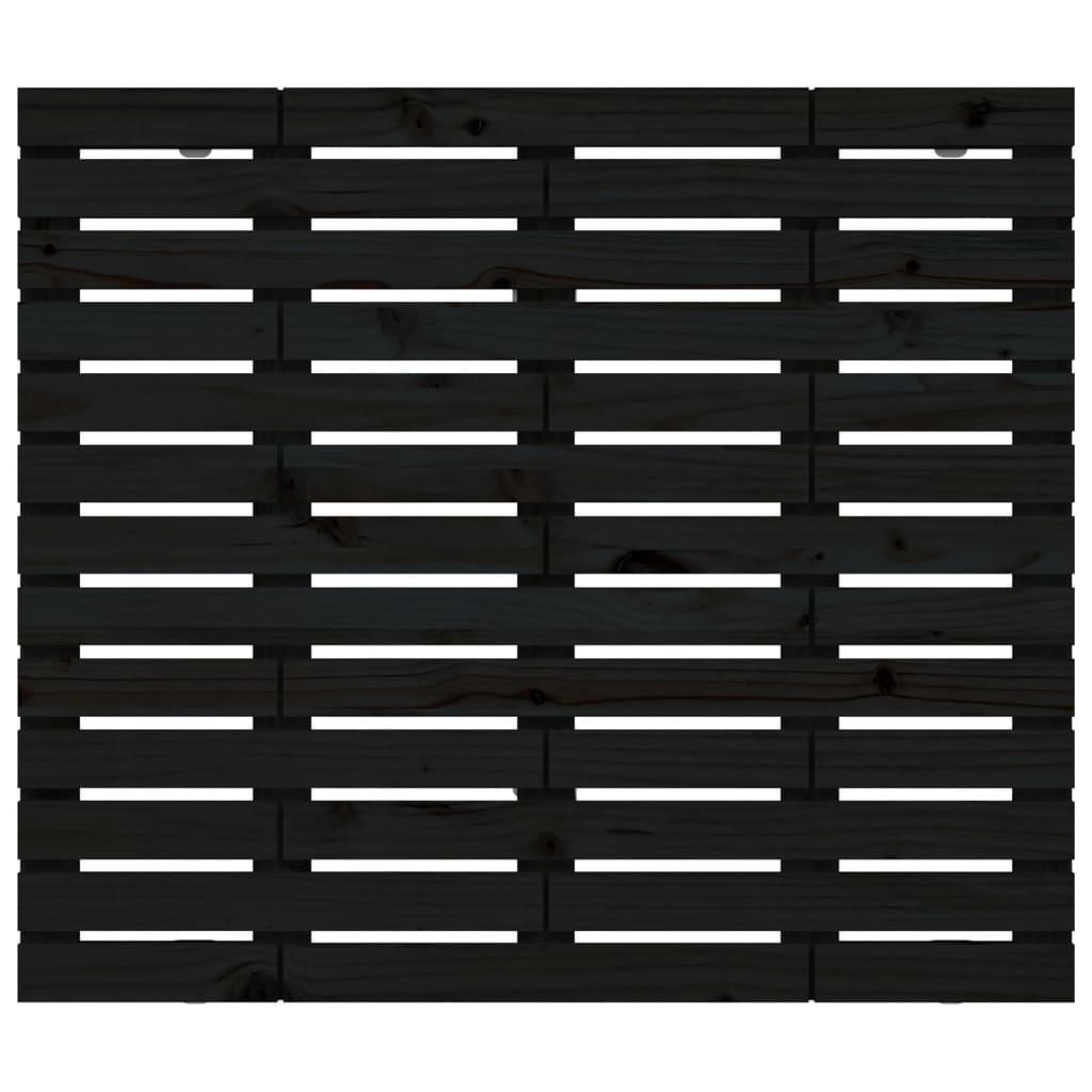 Wand-Kopfteil Schwarz 96x3x91,5 cm Massivholz Kiefer - Pazzar.ch