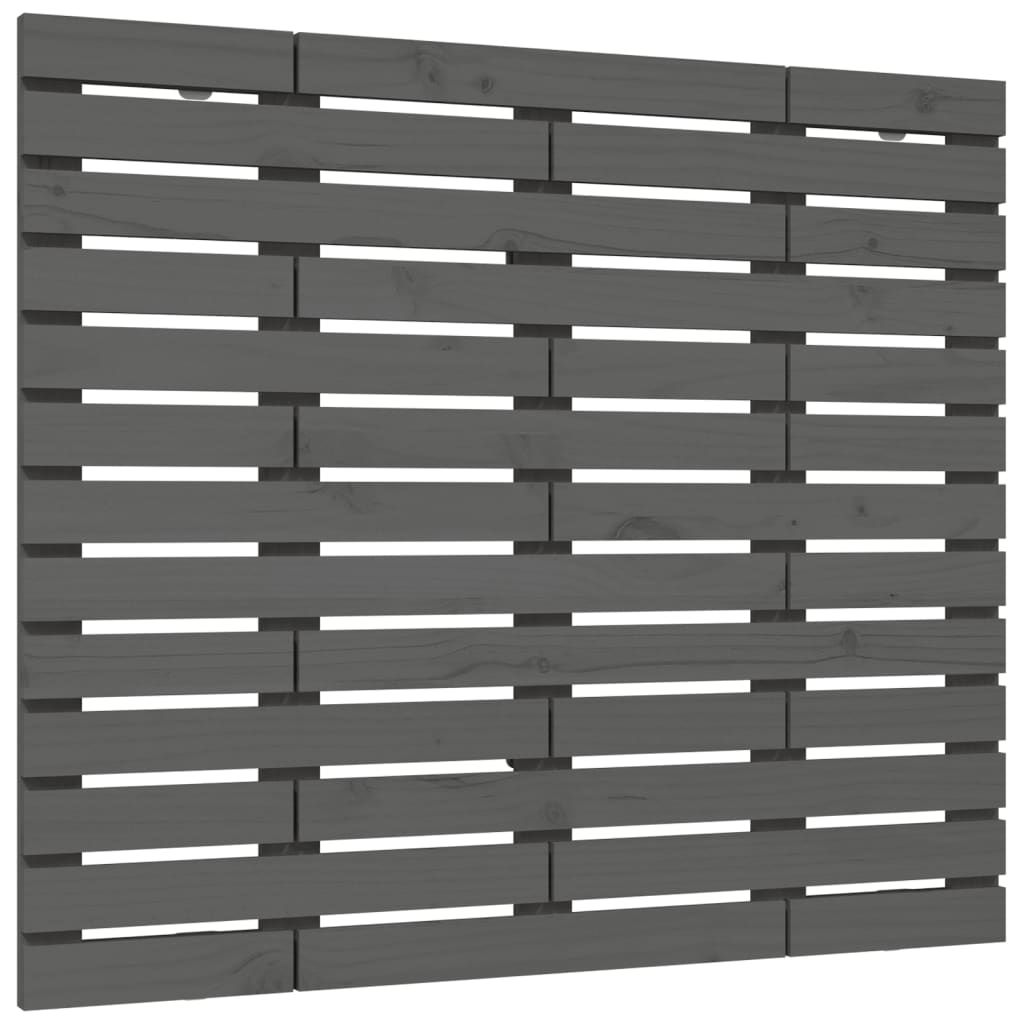 Wand-Kopfteil Grau 126x3x91,5 cm Massivholz Kiefer - Pazzar.ch