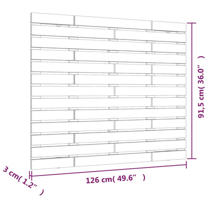 Wand-Kopfteil Grau 126x3x91,5 cm Massivholz Kiefer - Pazzar.ch