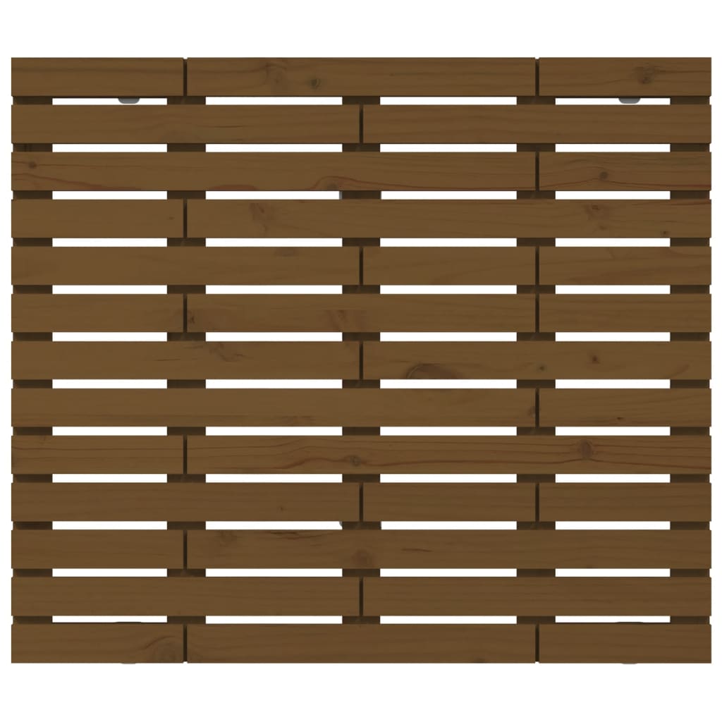 Wand-Kopfteil Honigbraun 126x3x91,5 cm Massivholz Kiefer