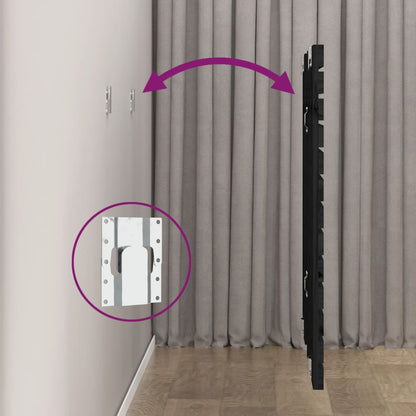 Wand-Kopfteil Schwarz 126x3x91,5 cm Massivholz Kiefer - Pazzar.ch