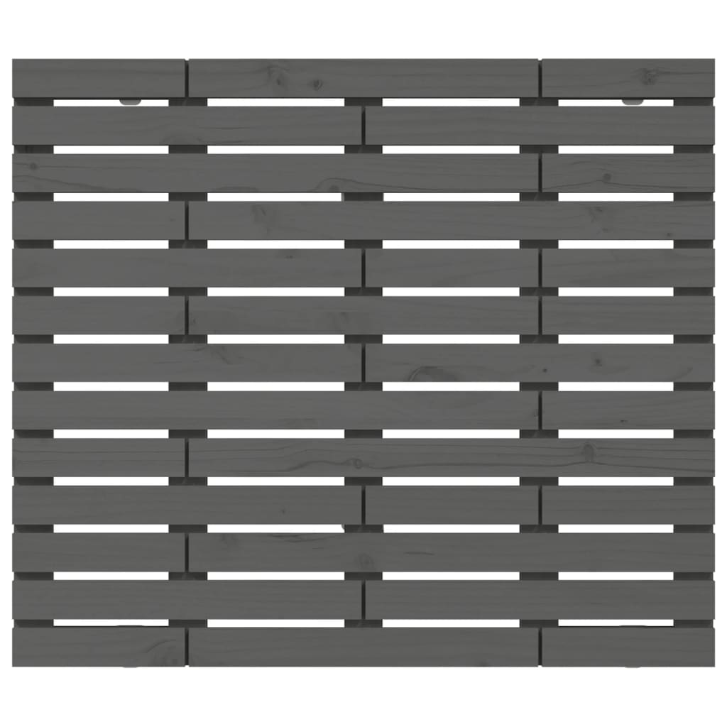 Wand-Kopfteil Grau 146x3x91,5 cm Massivholz Kiefer