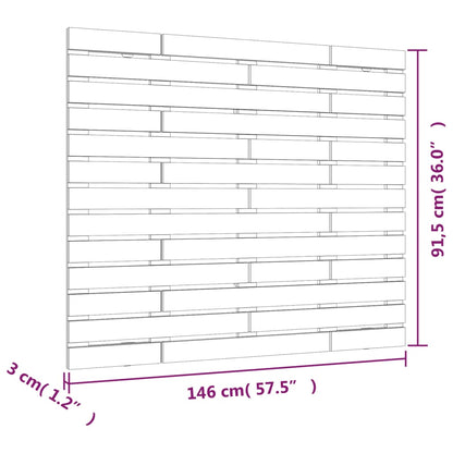 Wand-Kopfteil Grau 146x3x91,5 cm Massivholz Kiefer - Pazzar.ch