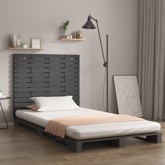 Wand-Kopfteil Grau 146x3x91,5 cm Massivholz Kiefer - Pazzar.ch