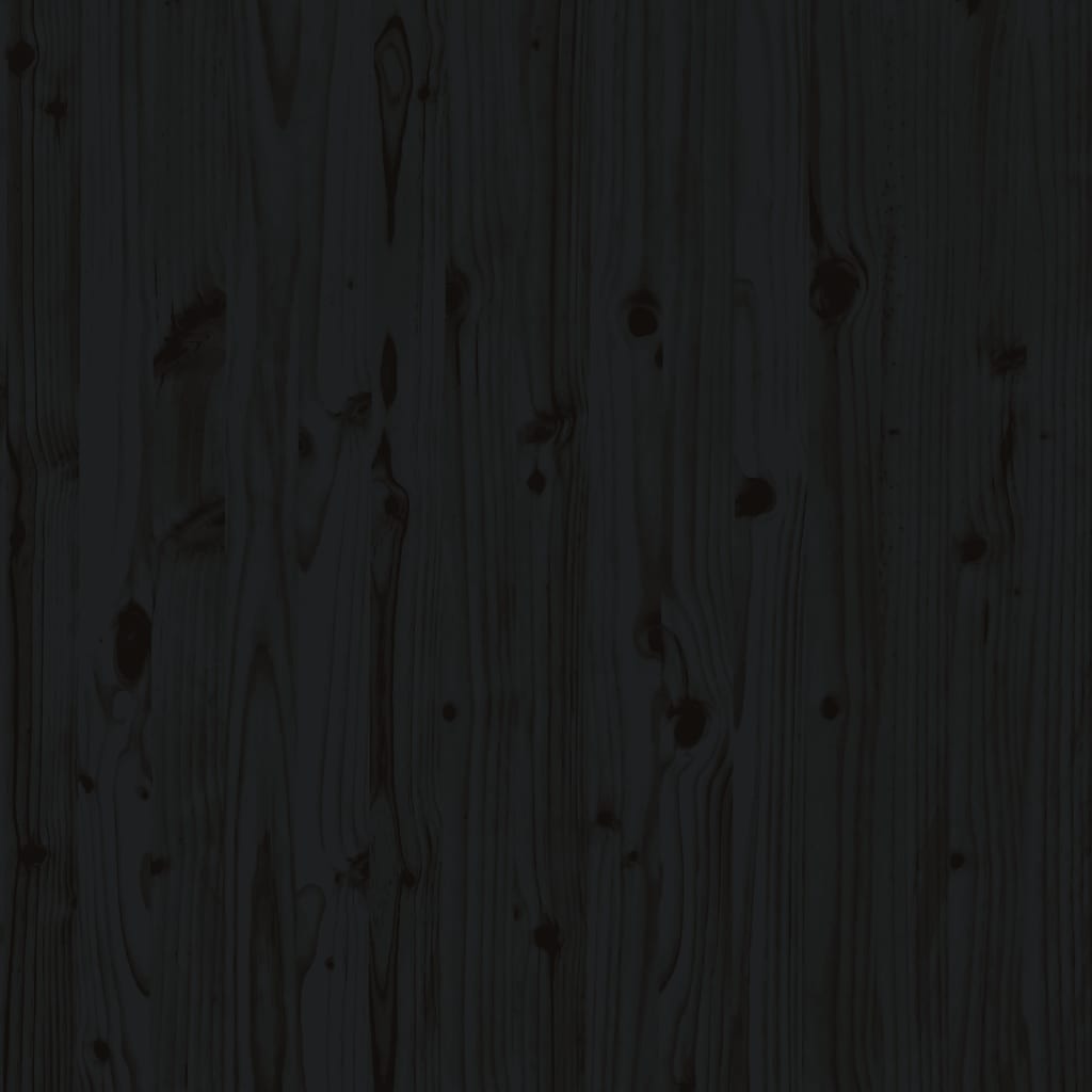 Wand-Kopfteil Schwarz 146x3x91,5 cm Massivholz Kiefer - Pazzar.ch