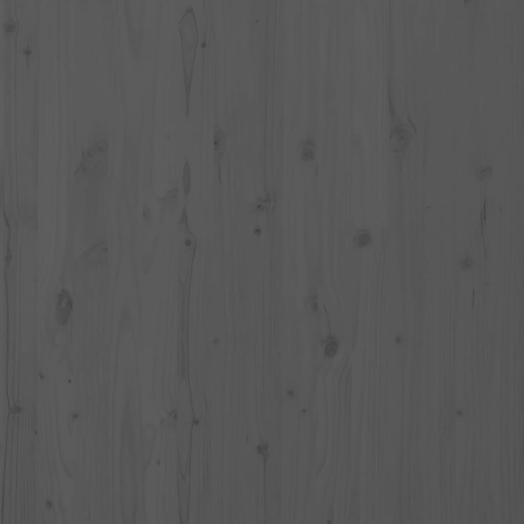 Wand-Kopfteil Grau 156x3x91,5 cm Massivholz Kiefer