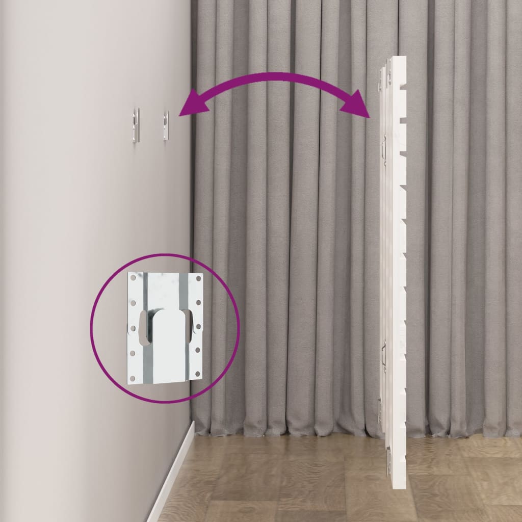 Wand-Kopfteil Weiß 81x3x91,5 cm Massivholz Kiefer - Pazzar.ch