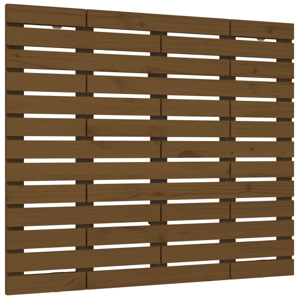 Wand-Kopfteil Honigbraun 81x3x91,5 cm Massivholz Kiefer