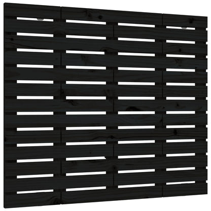 Wand-Kopfteil Schwarz 81x3x91,5 cm Massivholz Kiefer - Pazzar.ch
